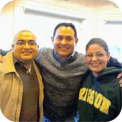 Lucy Escobar with Don Miguel Ruiz Junior