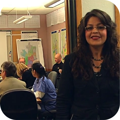 Lucy Escobar at human rights and relations commission meeting in Salem Oregon