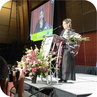 Lucy Receiving an award