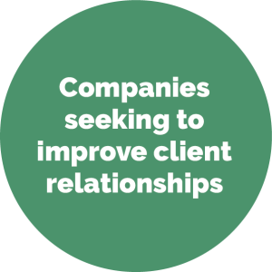 Improve client relationships circle