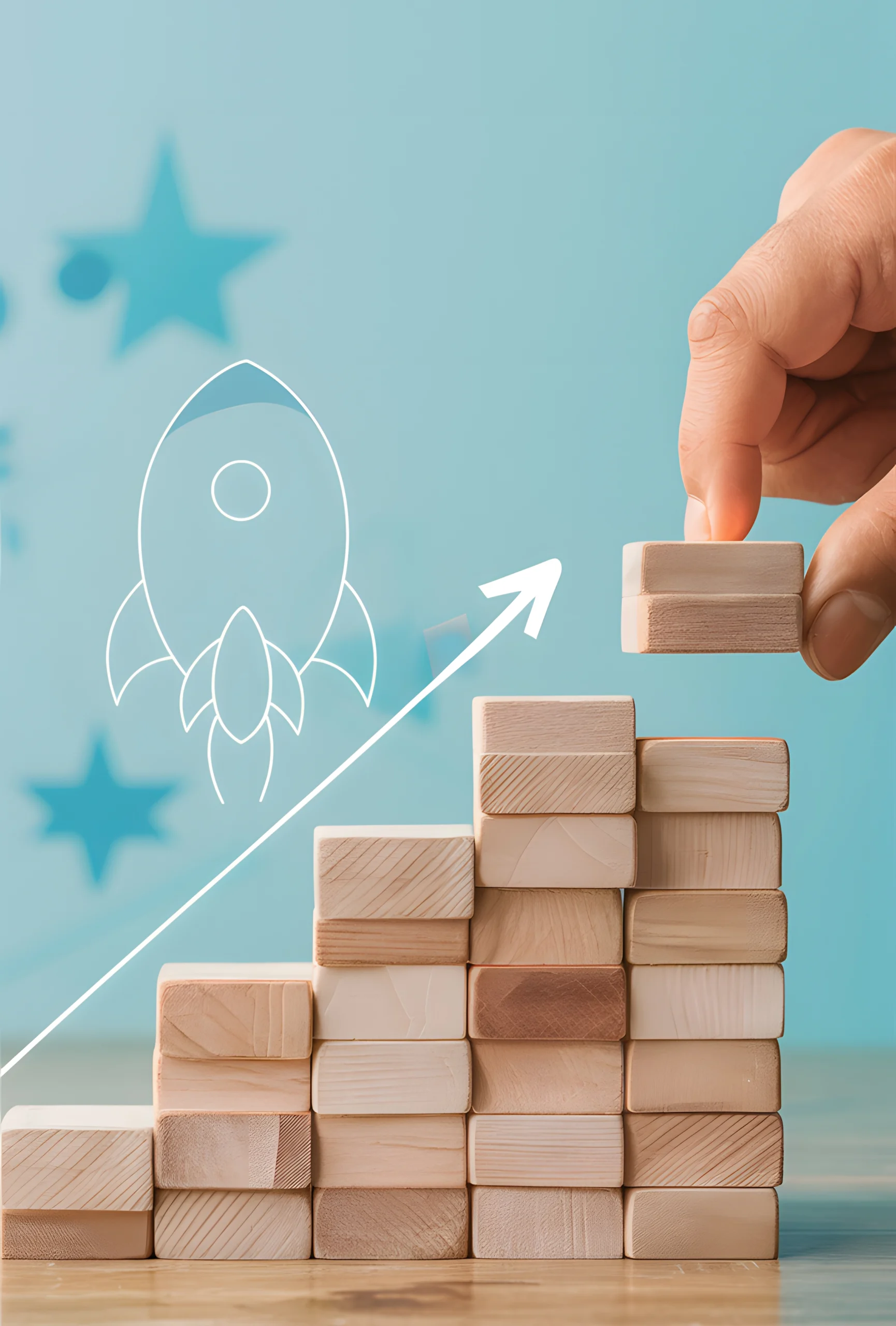 stacked wooden blocks