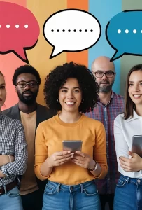 Group of employees communication styles