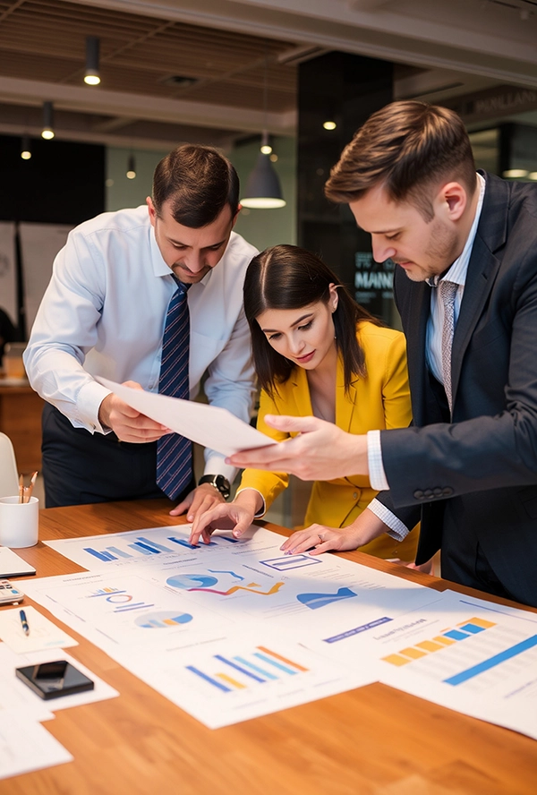 3 co-workers making plans